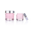 SG201 Acrylic Skincare Bottle And Jar 30ml 50ml 100ml Pink Cream Airless Pump Bottle